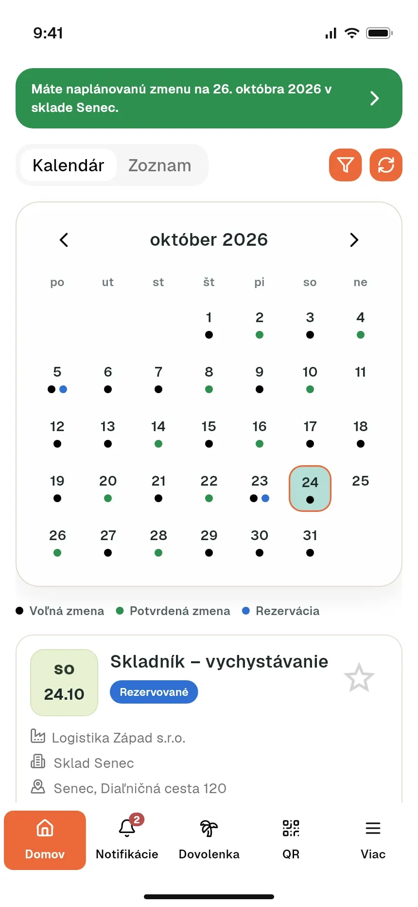 Mobilná aplikácia pre pracovníkov