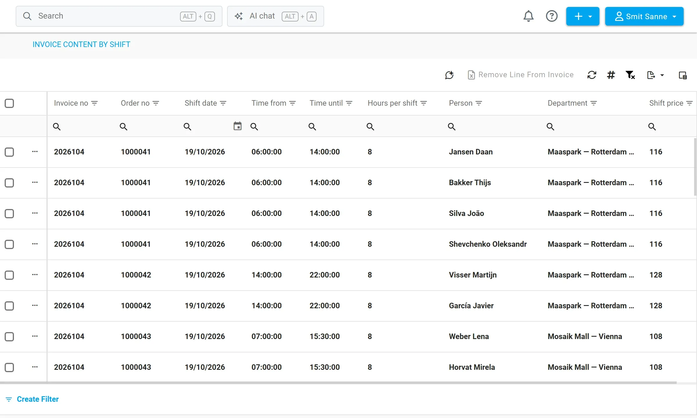 Orders and invoicing in Stafio